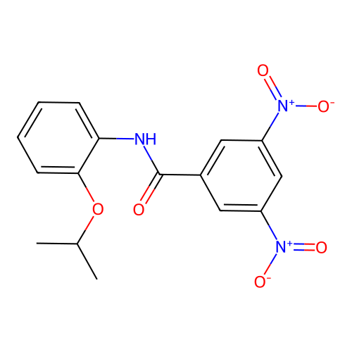3,5-dinitro-N-(2-propan-2-yloxyphenyl)benzamide structure