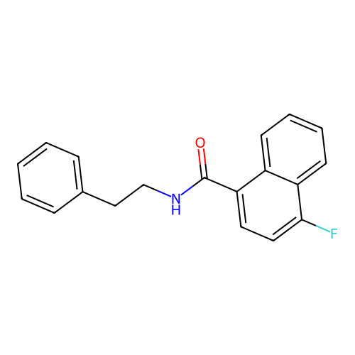4-fluoro-N-(2-phenylethyl)naphthalene-1-carboxamide structure