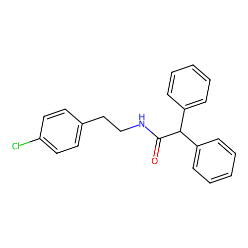 N-[2-(4-chlorophenyl)ethyl]-2,2-diphenylacetamide structure