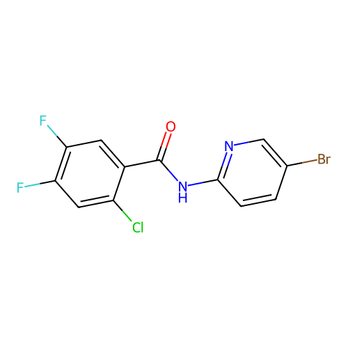 N-(5-bromopyridin-2-yl)-2-chloro-4,5-difluorobenzamide structure