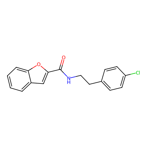 N-[2-(4-chlorophenyl)ethyl]-1-benzofuran-2-carboxamide structure