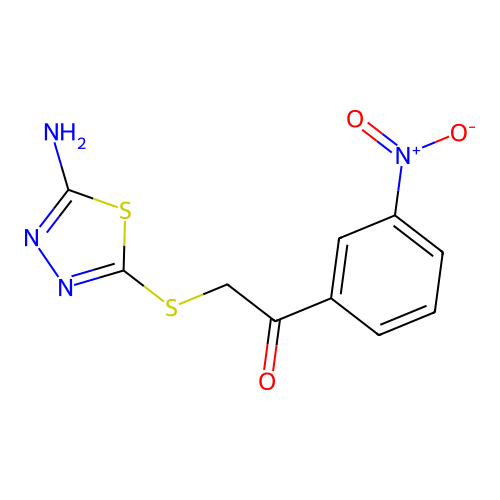 2-[(5-Amino-1,3,4-thiadiazol-2-yl)sulfanyl]-1-(3-nitrophenyl)ethanone structure