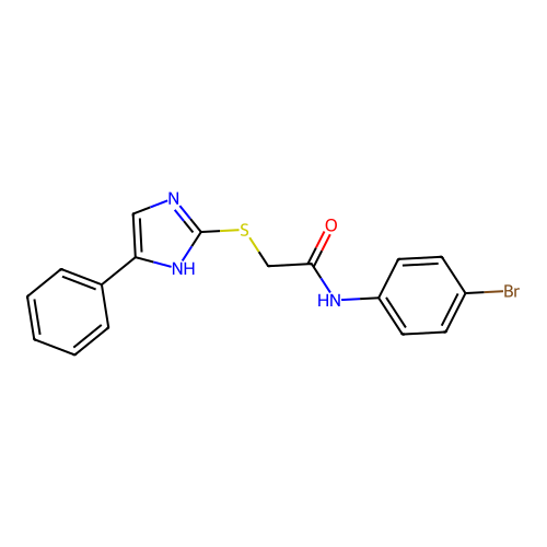 N-(4-bromophenyl)-2-[(5-phenyl-1H-imidazol-2-yl)sulfanyl]acetamide structure
