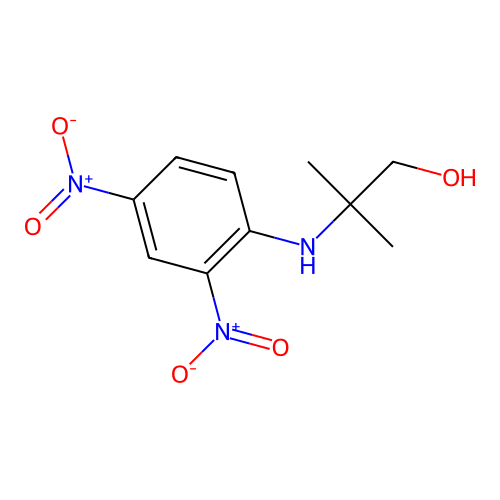2-[(2,4-Dinitrophenyl)amino]-2-methylpropan-1-ol structure