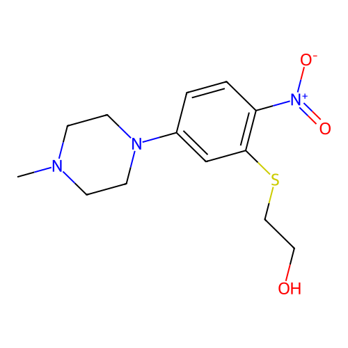 2-[5-(4-Methylpiperazinyl)-2-nitrophenylthio]ethan-1-ol structure