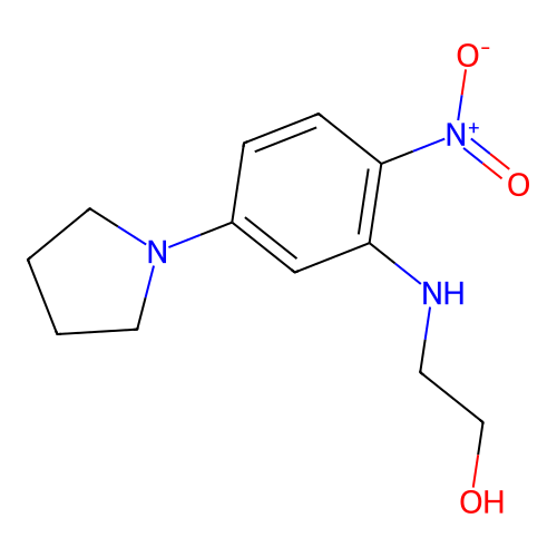 2-(2-Nitro-5-pyrrolidin-1-ylanilino)ethanol structure