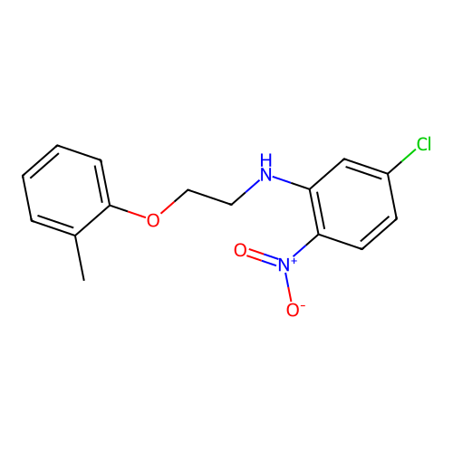 5-chloro-N-[2-(2-methylphenoxy)ethyl]-2-nitroaniline structure