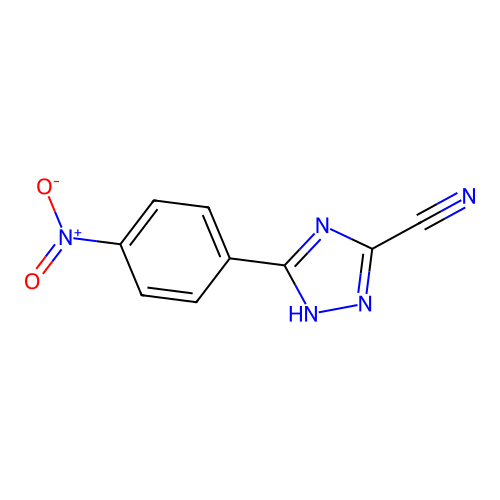 5-(4-nitrophenyl)-1H-1,2,4-triazole-3-carbonitrile structure