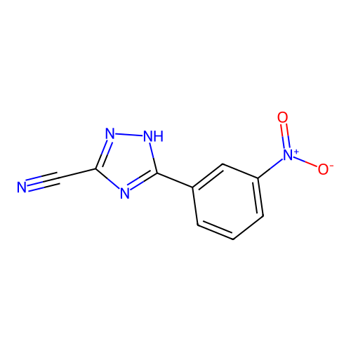5-(3-nitrophenyl)-1H-1,2,4-triazole-3-carbonitrile structure