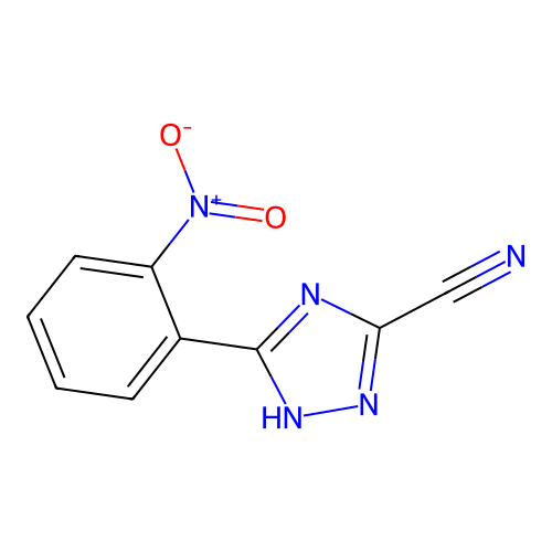 5-(2-nitrophenyl)-1H-1,2,4-triazole-3-carbonitrile structure