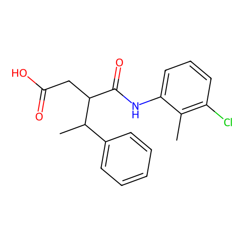 3-[(3-Chloro-2-methylphenyl)carbamoyl]-4-phenylpentanoic acid structure