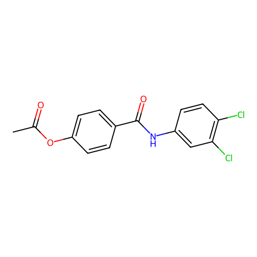 4-[(3,4-Dichlorophenyl)carbamoyl]phenyl acetate structure