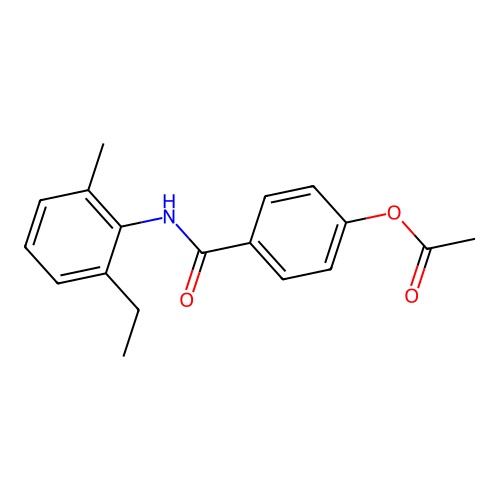 4-[(2-Ethyl-6-methylphenyl)carbamoyl]phenyl acetate structure