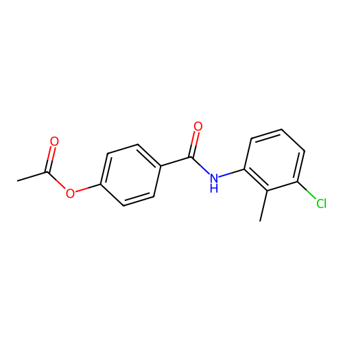 4-[(3-Chloro-2-methylphenyl)carbamoyl]phenyl acetate structure