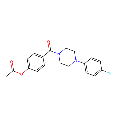 4-{[4-(4-Fluorophenyl)piperazin-1-yl]carbonyl}phenyl acetate structure