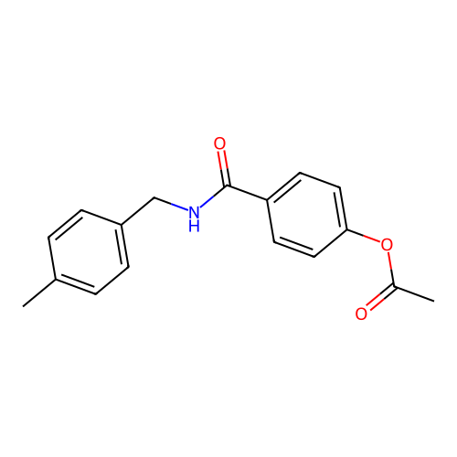 4-[(4-Methylbenzyl)carbamoyl]phenyl acetate structure