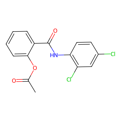 2-[(2,4-Dichlorophenyl)carbamoyl]phenyl acetate structure