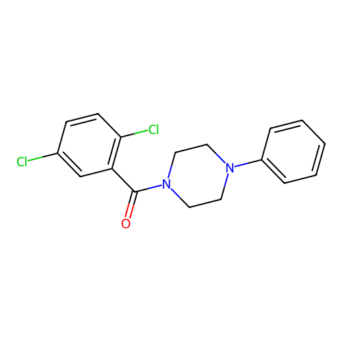 (2,5-Dichlorophenyl)(4-phenylpiperazin-1-yl)methanone structure