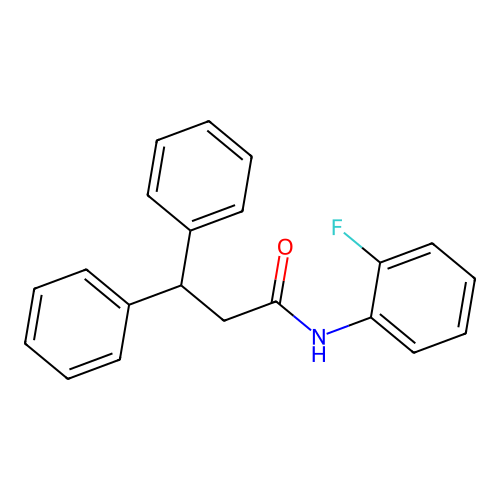 N-(2-氟苯基)-3,3-二苯基丙酰胺 structure