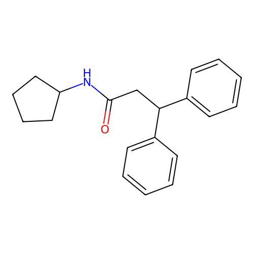 N-cyclopentyl-3,3-diphenylpropanamide structure
