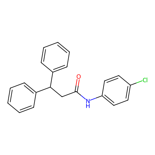 N-(4-chlorophenyl)-3,3-diphenylpropanamide structure