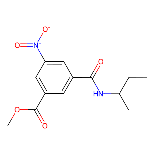 Methyl 3-(butan-2-ylcarbamoyl)-5-nitrobenzoate structure