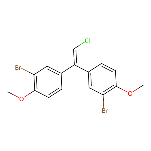 2-Bromo-4-[1-(3-bromo-4-methoxyphenyl)-2-chlorovinyl]-1-methoxybenzene structure