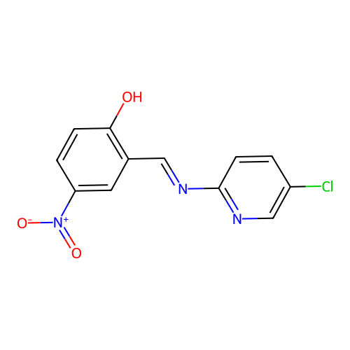 2-((5-Chloro-pyridin-2-ylimino)-methyl)-4-nitro-phenol structure