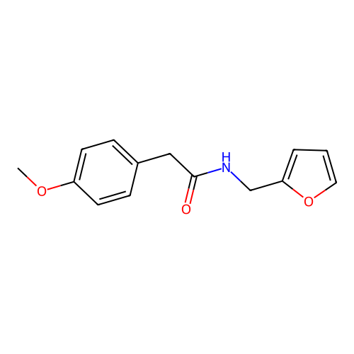 N-(2-furylmethyl)-2-(4-methoxyphenyl)acetamide structure