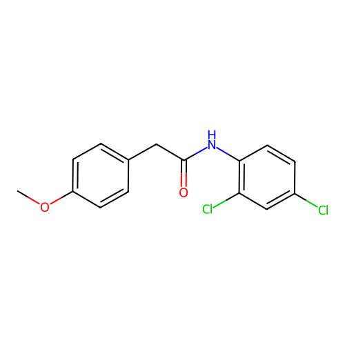 N-(2,4-dichlorophenyl)-2-(4-methoxyphenyl)acetamide structure