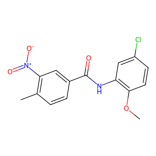 N-(5-chloro-2-methoxyphenyl)-4-methyl-3-nitrobenzamide structure