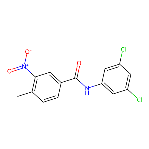 N-(3,5-dichlorophenyl)-4-methyl-3-nitrobenzamide structure