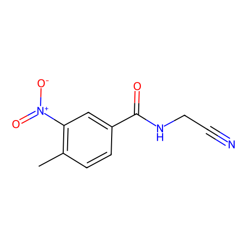 N-(cyanomethyl)-4-methyl-3-nitrobenzamide structure