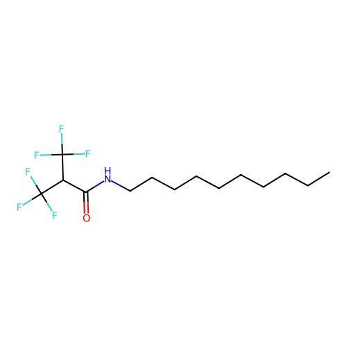 N-decyl-3,3,3-trifluoro-2-(trifluoromethyl)propanamide structure