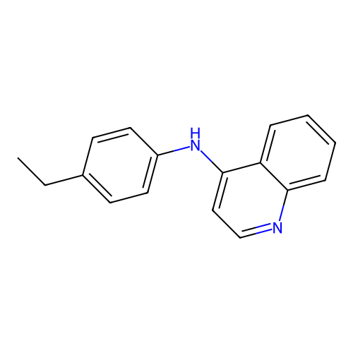 N-(4-ethylphenyl)quinolin-4-amine structure