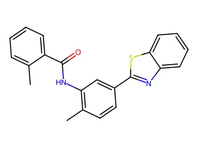N-[5-(1,3-benzothiazol-2-yl)-2-methylphenyl]-2-methylbenzamide structure
