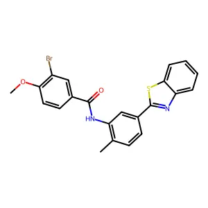 N-[5-(1,3-benzothiazol-2-yl)-2-methylphenyl]-3-bromo-4-methoxybenzamide structure