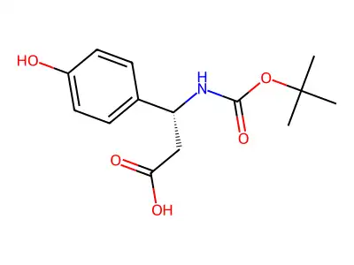 Boc-(R)-3-Amino-3-(3-hydroxy-phenyl)-propionic acid structure