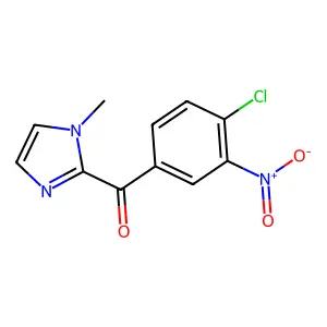 2-[(4-chloro-3-nitrophenyl)carbonyl]-1-methyl-1H-imidazole structure