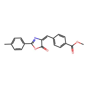methyl 4-[(Z)-[2-(4-methylphenyl)-5-oxo-1,3-oxazol-4-ylidene]methyl]benzoate structure