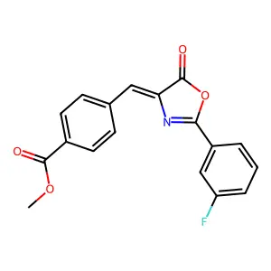 methyl 4-[(Z)-[2-(3-fluorophenyl)-5-oxo-1,3-oxazol-4-ylidene]methyl]benzoate structure