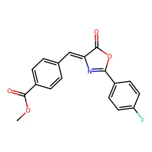 methyl 4-[(Z)-[2-(4-fluorophenyl)-5-oxo-1,3-oxazol-4-ylidene]methyl]benzoate structure