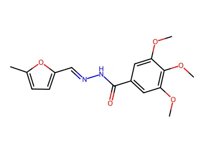 3,4,5-trimethoxy-N-[(E)-(5-methylfuran-2-yl)methylideneamino]benzamide structure