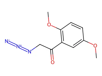 1-(2',5'-Dimethoxyphenyl)-2-azidoethanone structure