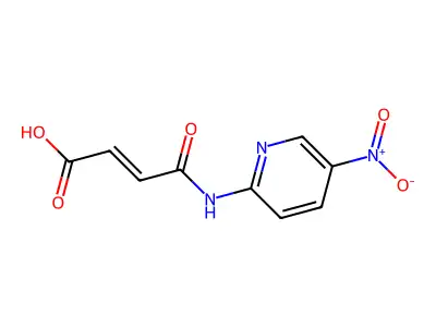 4-[(5-Nitro-2-pyridinyl)amino]-4-oxobut-2-enoic acid structure