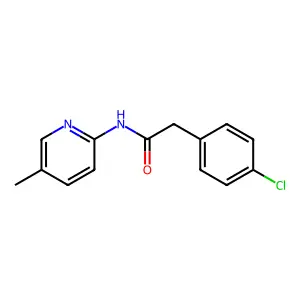 2-(4-chlorophenyl)-N-(5-methylpyridin-2-yl)acetamide structure