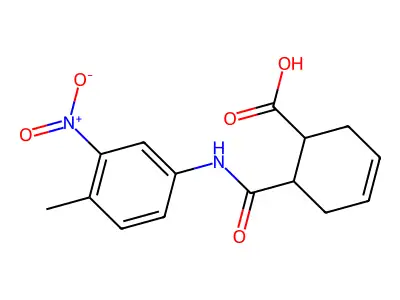 6-[(4-Methyl-3-nitrophenyl)carbamoyl]cyclohex-3-ene-1-carboxylic acid structure