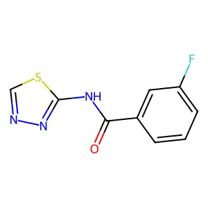 3-fluoro-N-(1,3,4-thiadiazol-2-yl)benzamide structure