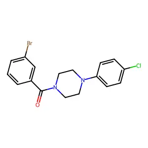 (3-Bromophenyl)-[4-(4-chlorophenyl)piperazin-1-yl]methanone structure