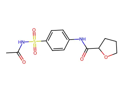 N-[4-(acetylsulfamoyl)phenyl]oxolane-2-carboxamide structure